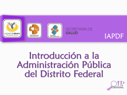Estado - Secretaría de Salud - Gobierno del Distrito Federal