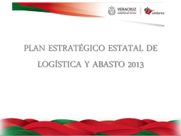 Plan Estratégico Estatal de Logística y Abasto 2013