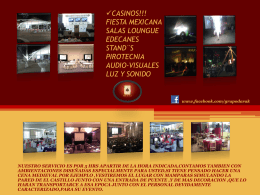 Salas Lounge Edecanes Stand¨s Pirotecnia audio