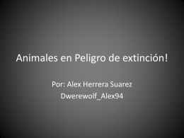 Animales en Peligro de extinción!