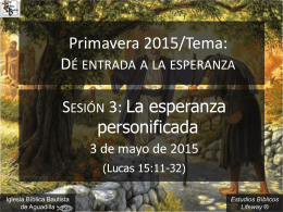 La esperanza personificada - Iglesia Biblica Bautista de Aguadilla