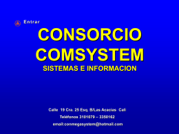 Diapositiva 1 - Consorcio Comsystem