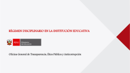 régimen disciplinario en la institución educativa - UGEL-06