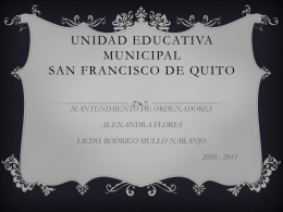 UNIDAD EDUCATIVA MUNICIPAL SAN FRANCISCO DE QUITO