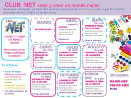 Base para calendario gráfico de actividades CLUB NET