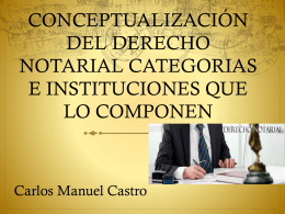 conceptualización del derecho notarial categorias e instituciones