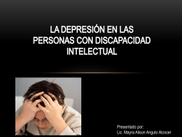 la depresión en las personas con discapacidad intelectual