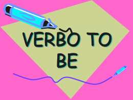 VERBO TO BE - WordPress.com
