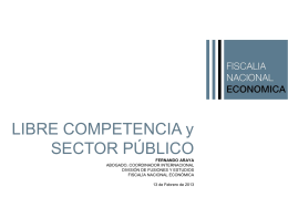 Libre Competencia y Sector Público