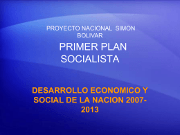 PRIMER PLAN SOCIALISTA DE