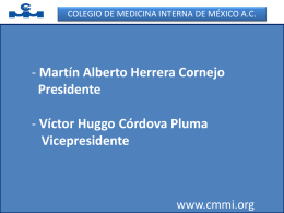 Diapositiva 1 - Dr. Víctor Huggo Córdova Pluma