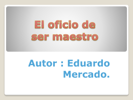 EL oficio de ser maestro (305041)