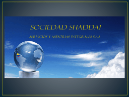 SHADDAI MAYO 2015 - Sociedad SHADDAI SERVICIOS Y