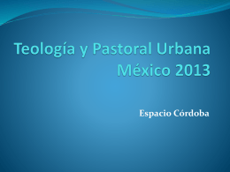 Teología y Pastoral Urbana 2013 b
