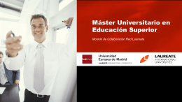 Master Universitario en Educación Superior - UEM