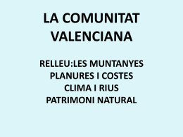 A tema 1 LA COMUNITAT VALENCIANA