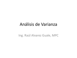 Análisis de Varianza - Raul Jimmy Alvarez Guale