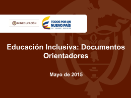 Educación inclusiva: Documentos educadores