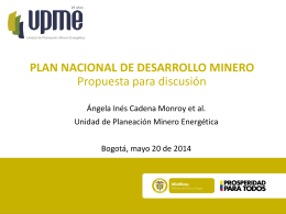 UPME-PNDM2010-2019_PropuestaMME-DNP