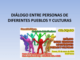 diálogo entre personas de diferentes pueblos y culturas