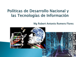 Políticas de Desarrollo Nacional y las Tecnologías