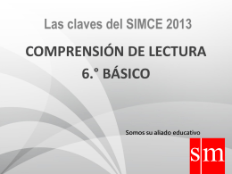 CLAVES SIMCE LECTURA 2013
