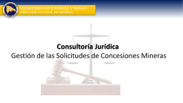 Consultoría Jurídica - Dirección General de Minería