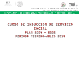 Curso de Induccion Servicio Social Feb-Jul2014