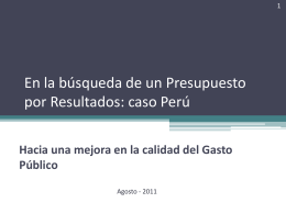 Cesar Calmet - Direccion General de Presupuestos del Peru.