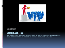 ABOGACIA - Programa Promoción de la Salud