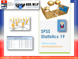 SPSS Statistics 19