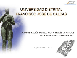 Propuesta Estatuto Presupuestal, Universidad Distrital Francisco