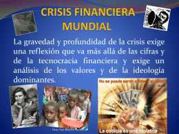 CRISIS FINANCIERA MUNDIAL