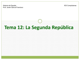Tema 12: La Segunda República