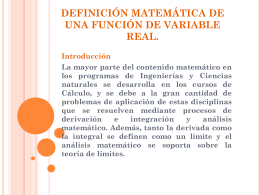 definición matemática de una función de variable real.