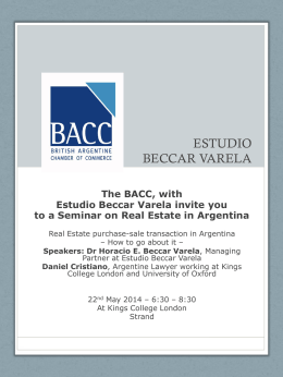 More Information - British Argentine Chamber of Commerce