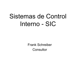 Sistemas de Control Interno SIC