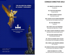 consejo directivo 2012 - Asociaciòn Jalisciense de Medicos Internistas