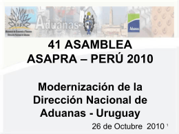 presentación asamblea perú 2010: enrique canon - uruguay