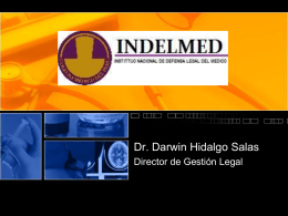 Funciones del INDELMED - Dr. Darwin Hidalgo Salas