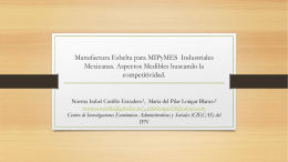 Manufactura Esbelta para MIPyMES Industriales Mexicanas
