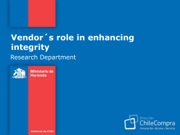 Vendor´s role in enhancing integrity