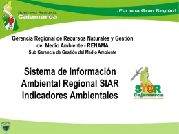 Alcances del Sistema de Información Ambiental Regional y su