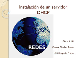 Instlaicion de un servidor DHCP