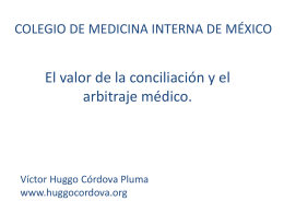 Celebración CONAMED - Dr. Víctor Huggo Córdova Pluma