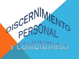Discernimiento personal y comunitario 2