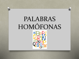 PALABRAS HOMÓFONAS - Deyanira Velázquez Alvarado