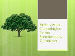 Blaise*s Árbol Genealógico for the Badalaments