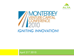 The Kickstart Fund - Monterrey Venture Capital Conference 2010