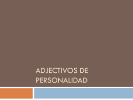 personality vocab 2013